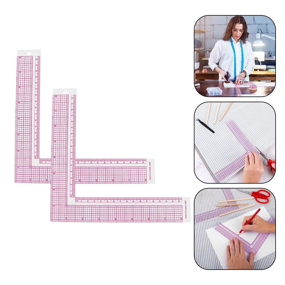 Measuring Tool Clear Plastic Square Ruler for Sewing and Crafting