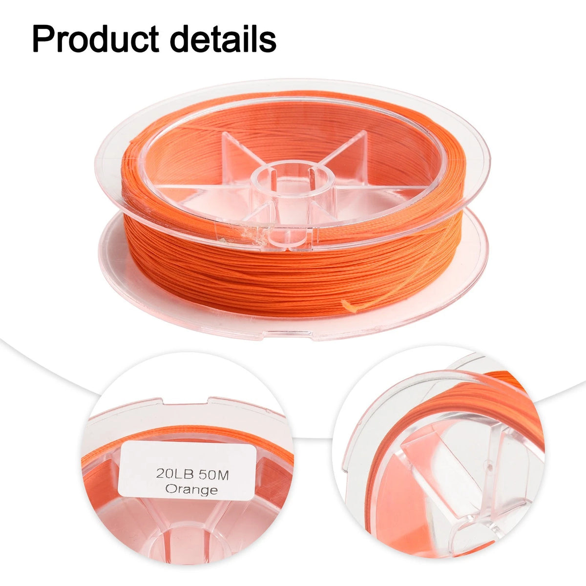 50m Fishing Backing Line 20lb Test for Easy Knotting and Crimping