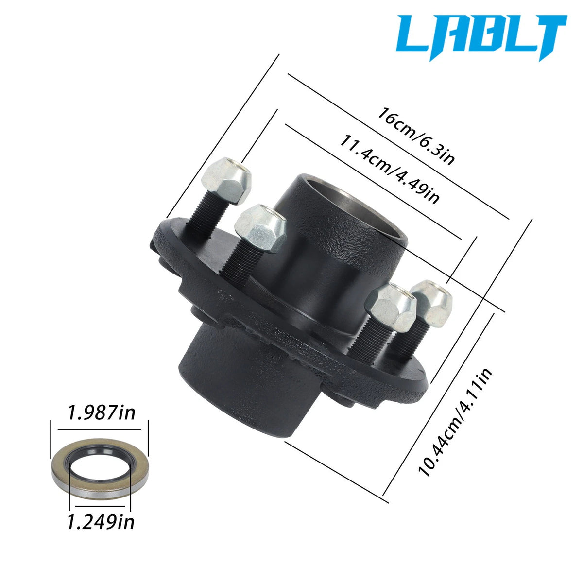 4 Pack Trailer Idler Hub Kits 5 Lugs 5 on 4.5" for 2000 lbs Axle (2000–2023)