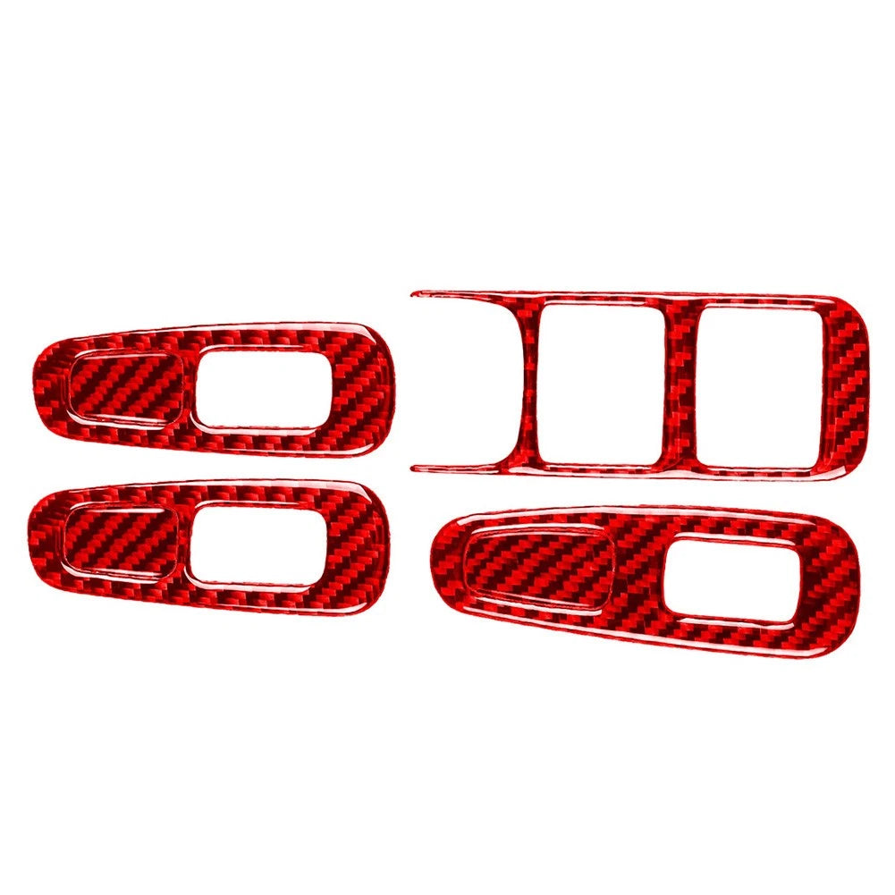 Window Lift Switch Button Panel Cover Trim for Kia Stinger (2018–2023) Red RHD