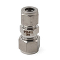 10mm x 12mm OD Tube Double Ferrule Coupling Connector Compression Fitting