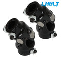2X Chrome Steering U Joint Shaft Coupler Universal 3/4" DD × 3/4" DD