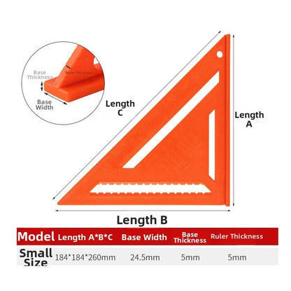 7-Inch Right Angle Ruler for Woodworking (Non-Slip Base)