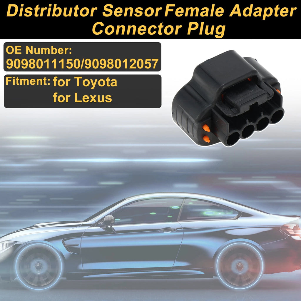 Distributor Sensor Connector Plug 4 Pins Replacement for Toyota (2000–2010)