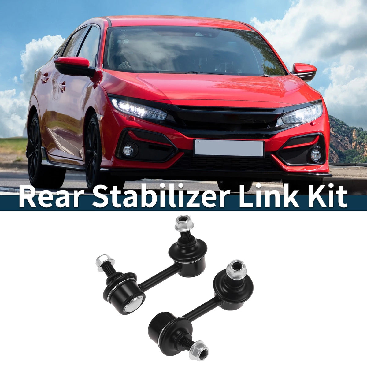 Set of 2 Rear Stabilizer Link Bushingless for Honda Civic (2006–2015) K750125/K75012