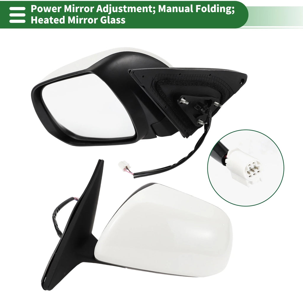 Left Side Door Mirror Replacement for Toyota Highlander Heated Mirror Glass (2014–2019)