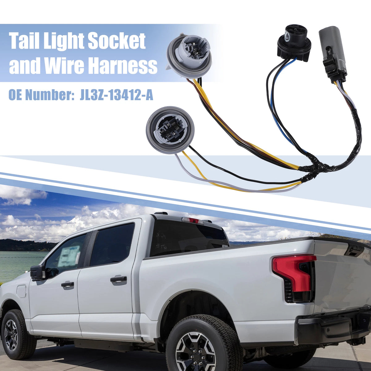 Tail Light Socket & Wire Harness for Ford F150 (2018) No.JL3Z-13412-A