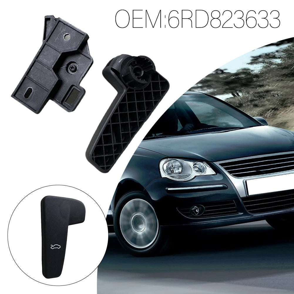 Engine Hood Handle Replacement for Polo (2011) - OEM 6RD823633, 2X Brackets