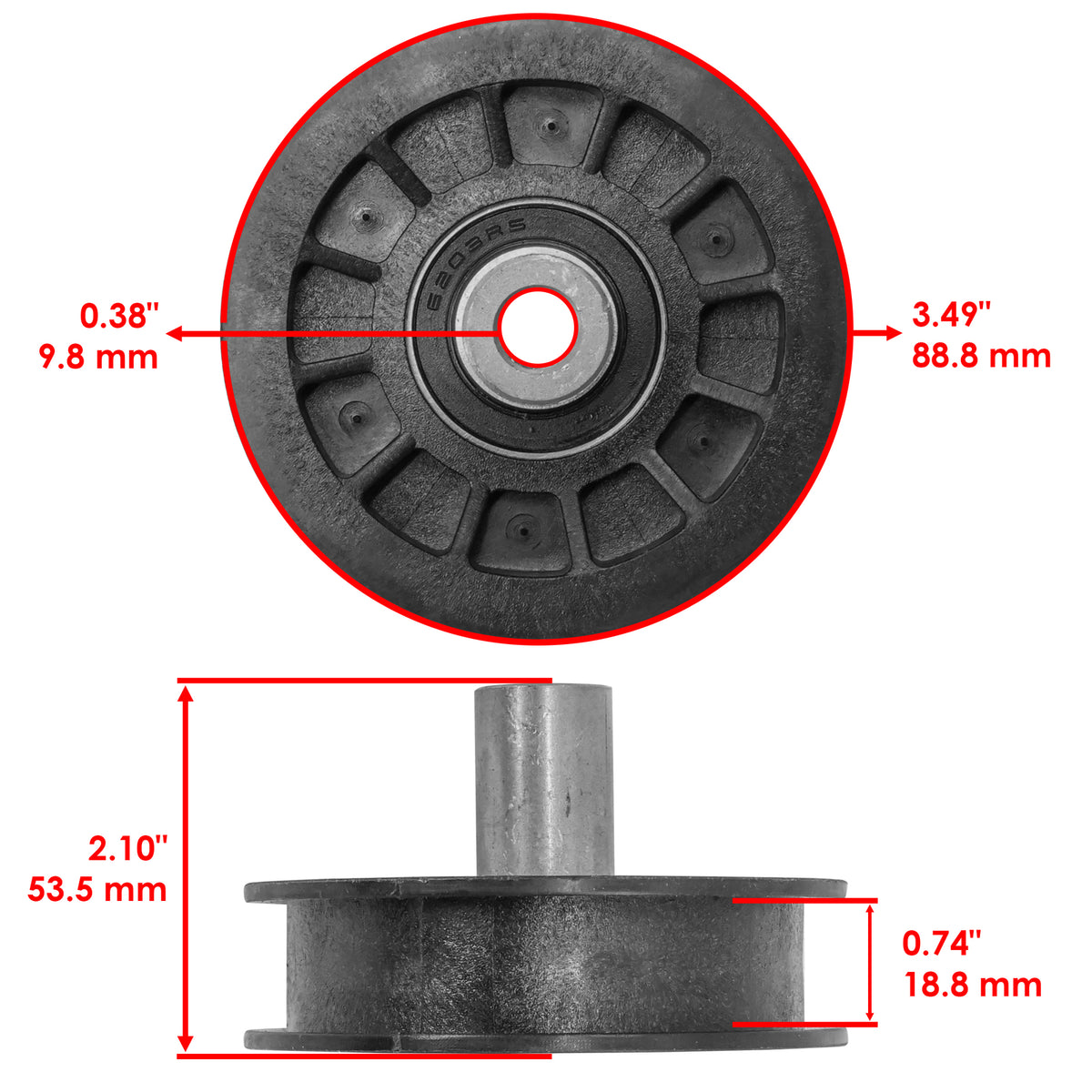 Idler Pulley Replacement for Husqvarna YTH1342 YTH1542 YTH1746 (2012–2018)