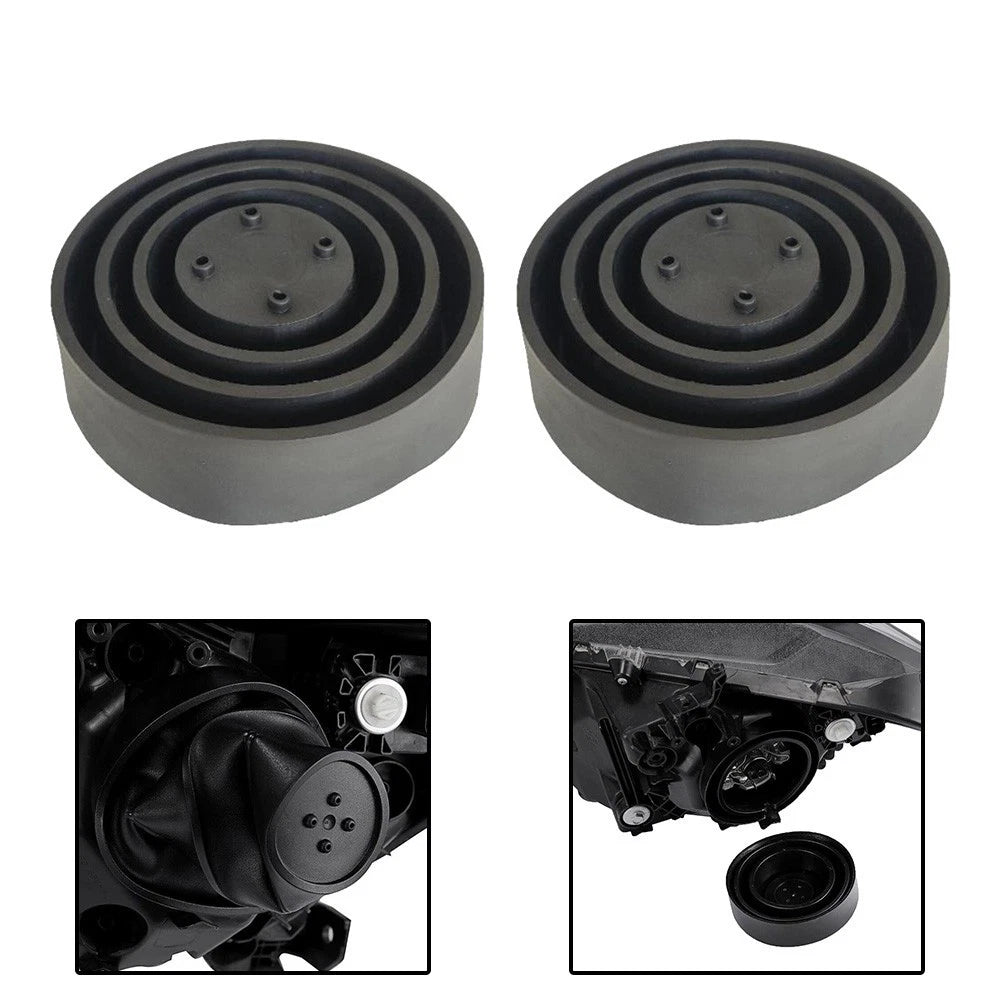 2X Rubber Seal Cap Dust Cover for Car Headlight LED HID Xenon Kit (55-95mm)