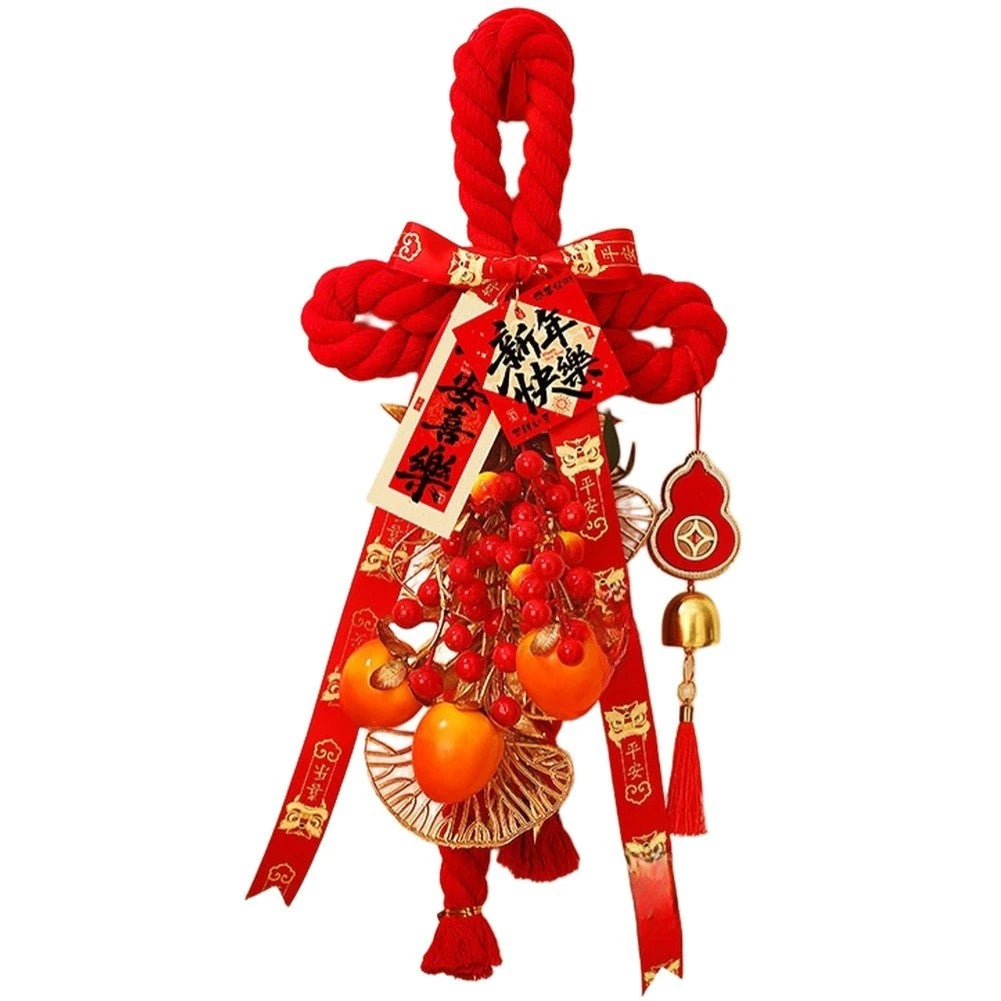 Handmade Red Knot Door Hanging for Chinese New Year Decoration