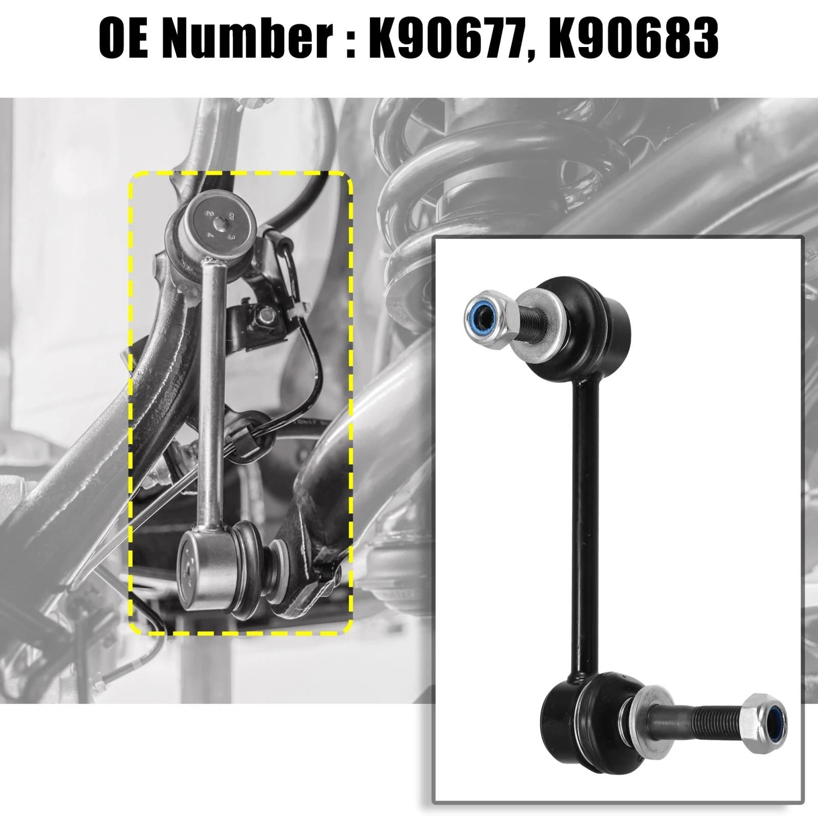 2pcs Front Sway Bar Link Replacement for Toyota 4Runner FJ Cruiser (2010–2024)