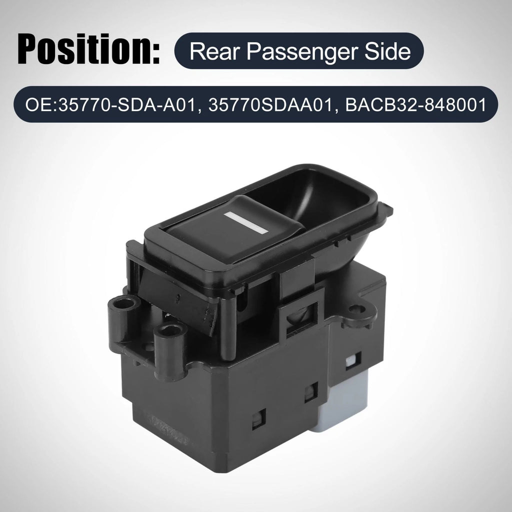 Power Window Switch Rear Passenger Side for Honda Accord (2003–2007)