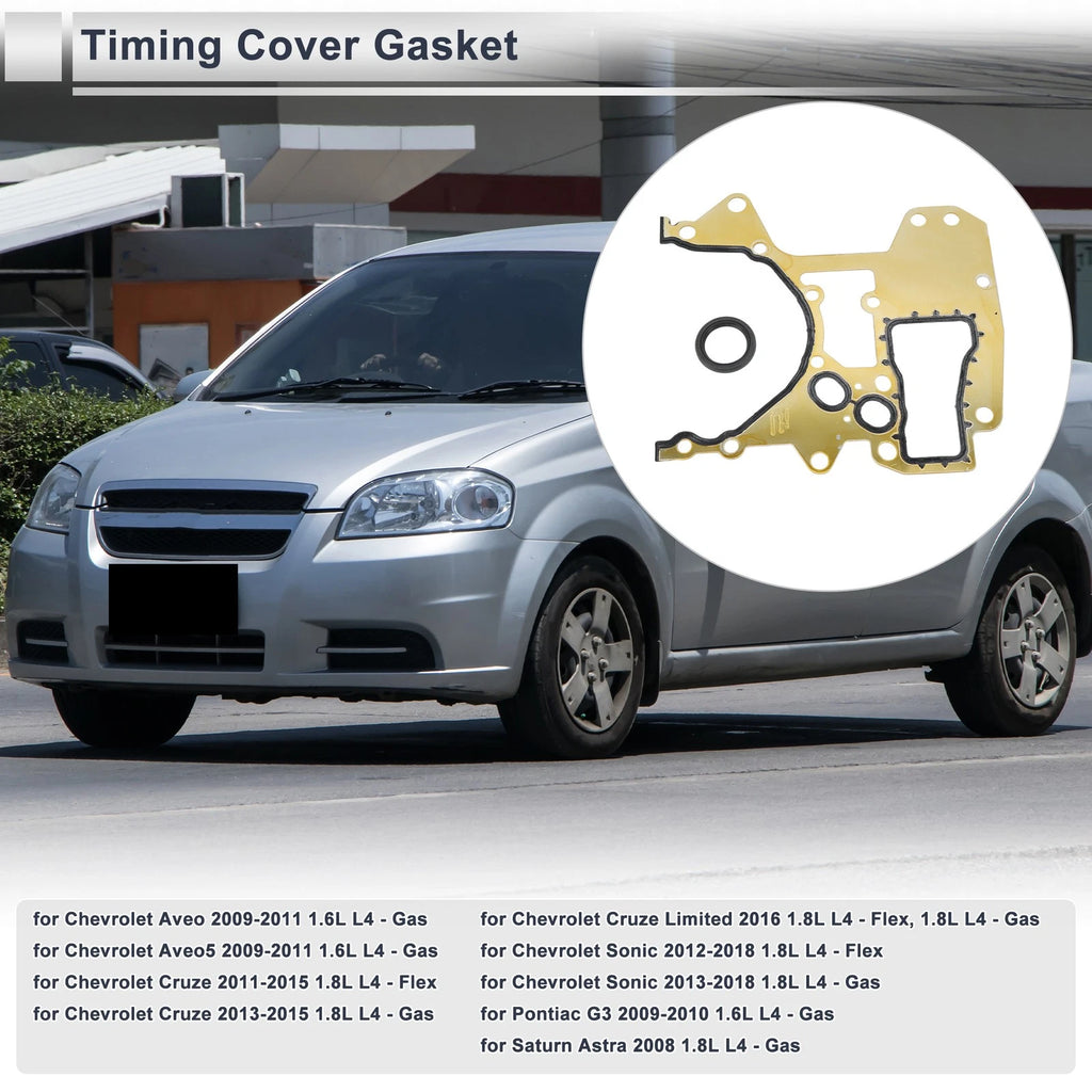 Timing Cover Gasket Replacement for Chevrolet Aveo (2009–2011) 1.6L L4