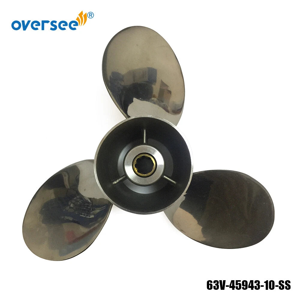 Stainless Steel Propeller & Spacer 9-1/4x11 for Yamaha 9.9-15HP (1990–2023)