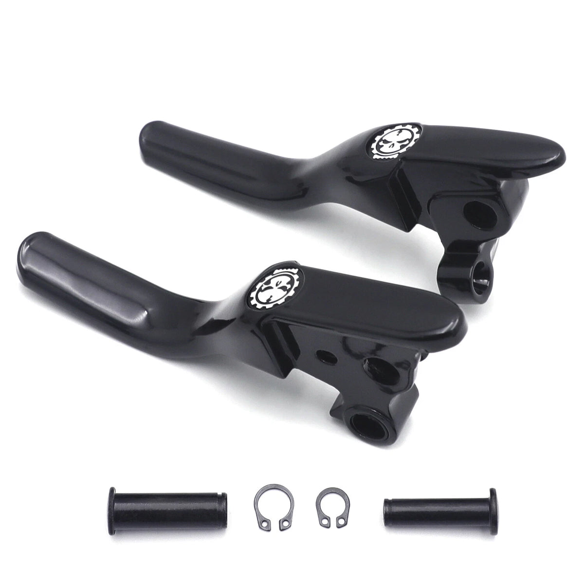 Black Smooth Shorty Brake Clutch Levers for Harley Touring Trike (2008–2013)