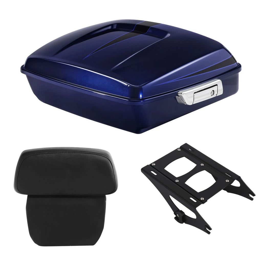 Chopped Trunk Pad Mount for Harley Touring (2014–Present) Zephyr Blue/Black