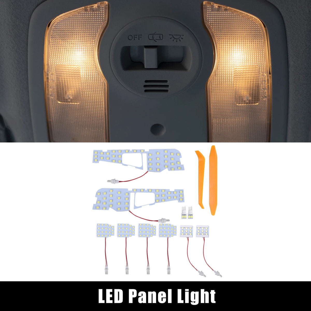 Set of 2 5050SMD 6000K Dome Lights for Toyota Alphard Vellfire (2015–2020)