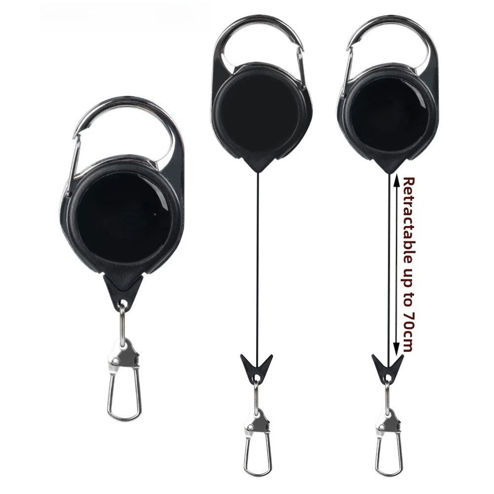 Retractable Keychain Badge Holder with Metal Loop Attachment