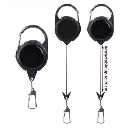 Retractable Keychain Badge Holder with Metal Loop Attachment