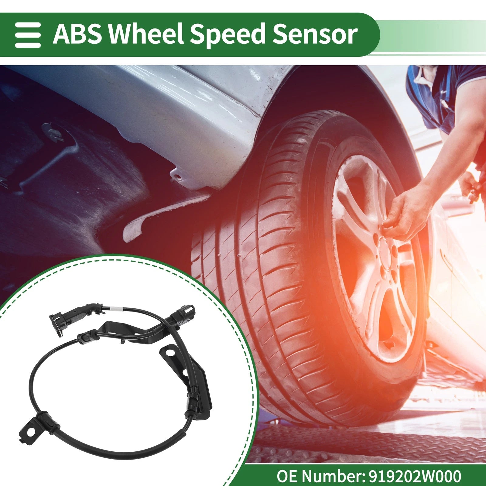 ABS Wheel Speed Sensor Replacement Left Rear for Hyundai Santa Fe (2013–2018)