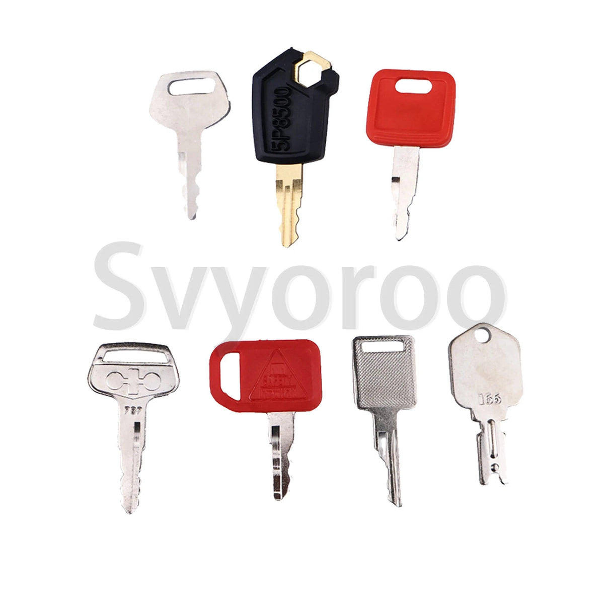 Set of 7 Ignition Keys for Case, JD, Cat, Komatsu, Bobcat