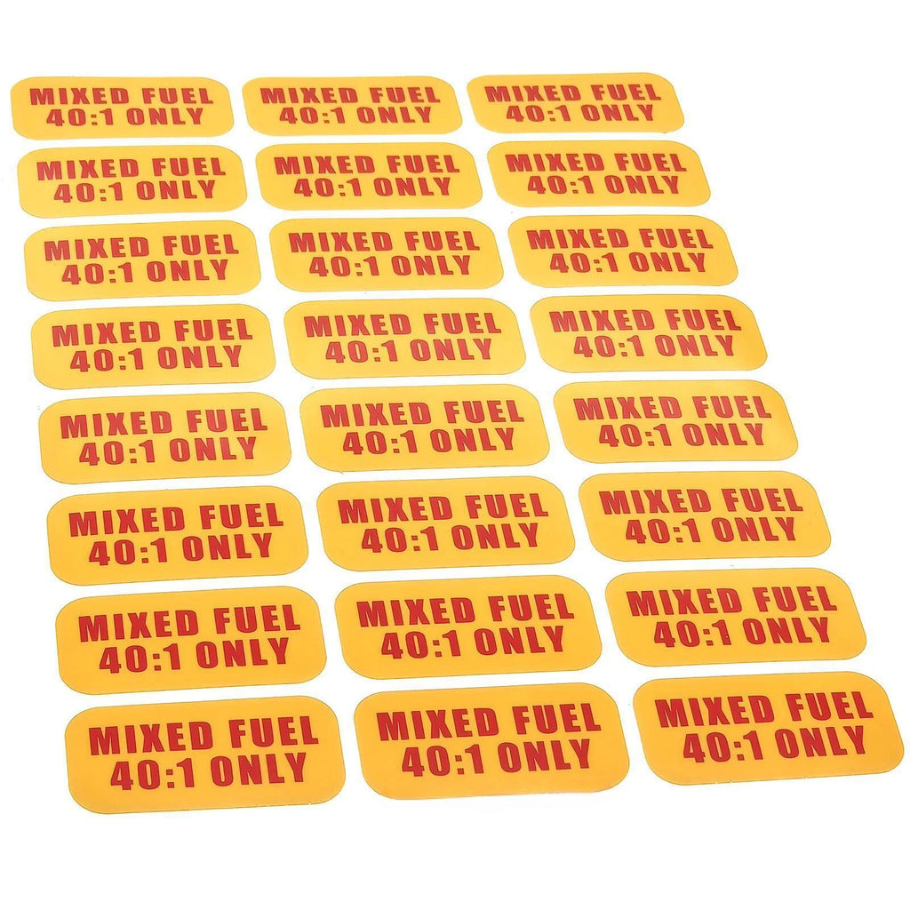 24x Fuel Ratio Stickers 40:1 for 2-Cycle Engine (1'' x 2'')