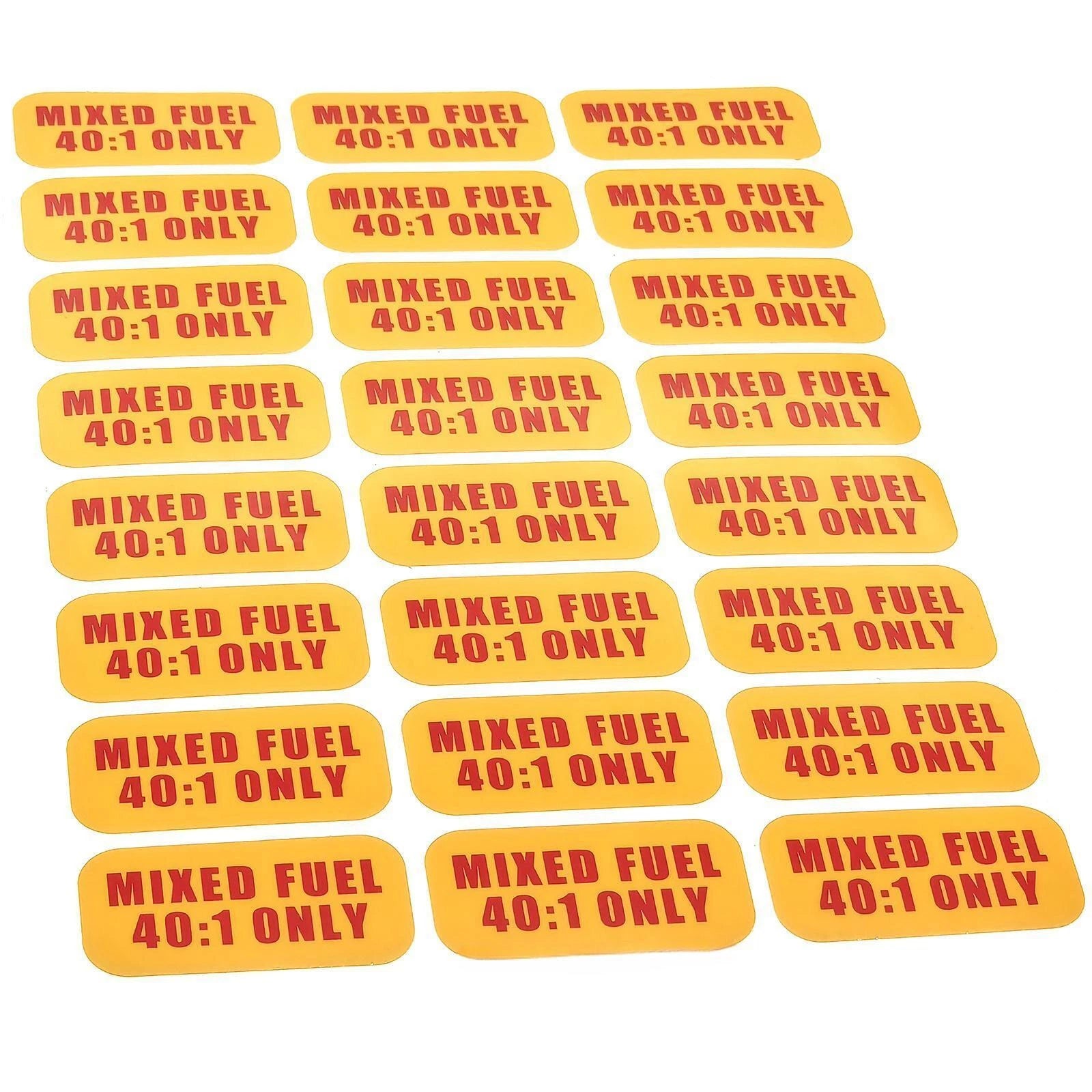 24x Fuel Ratio Stickers 40:1 for 2-Cycle Engine (1'' x 2'')