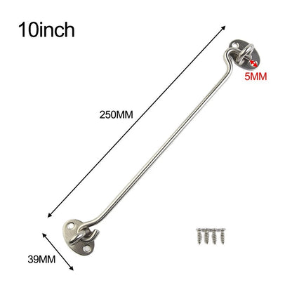 Cabin Hook and Eye Latch Lock for Doors and Gates (Rust Resistant)