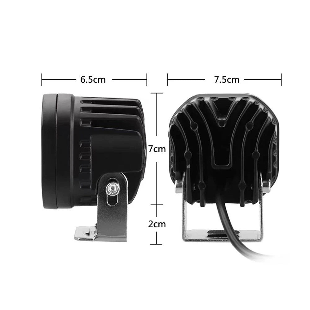 2Pcs 3" 40W LED Cube Pods Work Light for Offroad SUV