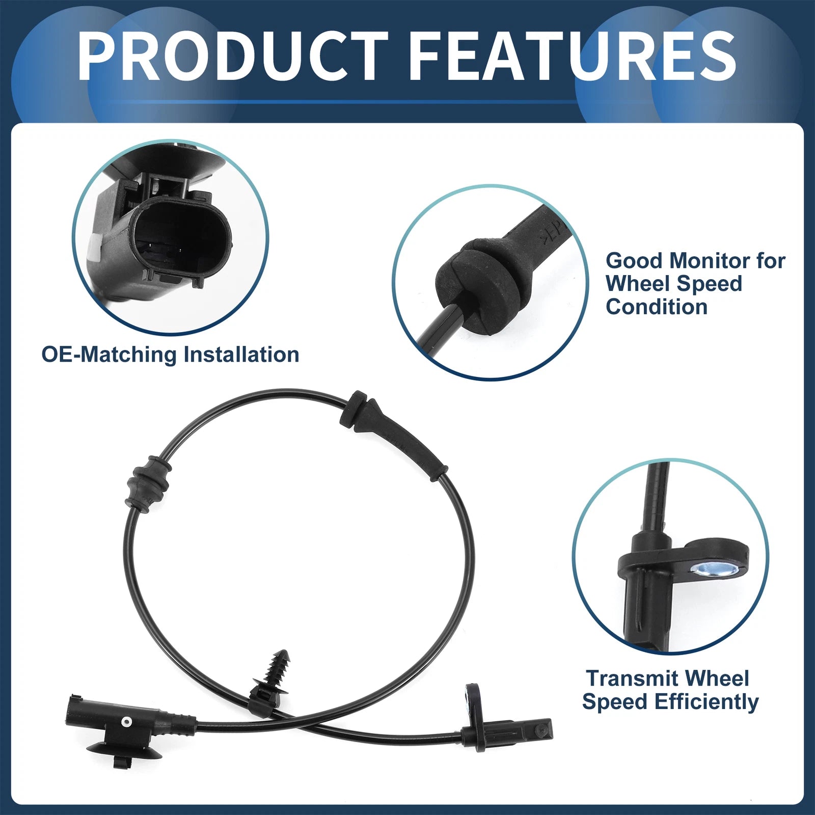 ABS Wheel Speed Sensor No. 68194428AB for Dodge Dart (2014–2016) Rear