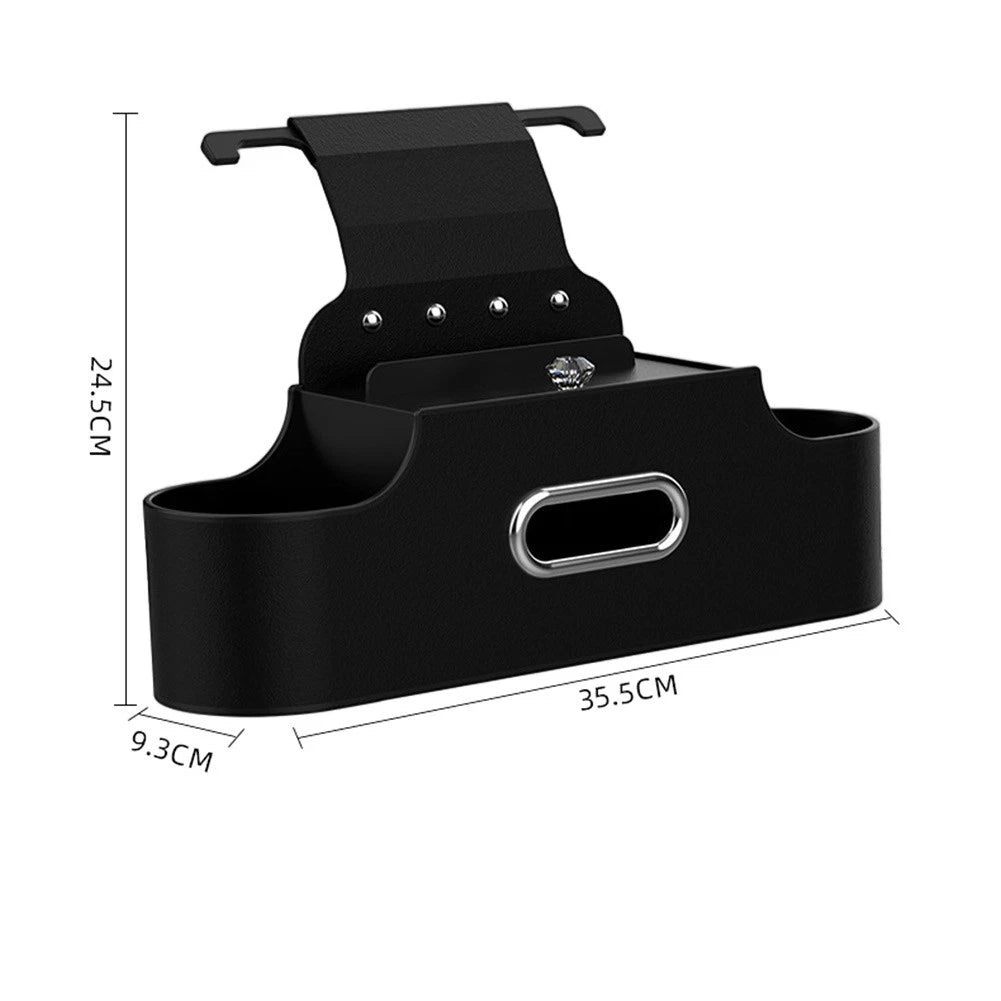 3-in-1 Automotive Backseat Organizer for Cups Tissues Snacks and Phone