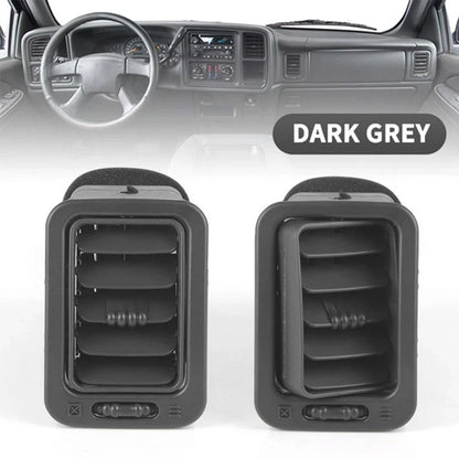 2Pcs Right Side Dash A/C Air Vent For Silverado Sierra 1500 2000-2006 Dark Grey