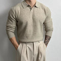 Set of 2 Solid Color Knitted Pullover Sweaters for Polo