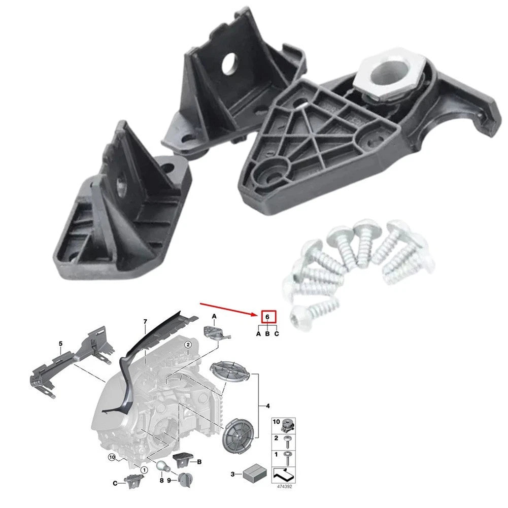 Right Headlight Mount Bracket Repair Kit for For Bmw G30 LCI G31 G38 2018-2020