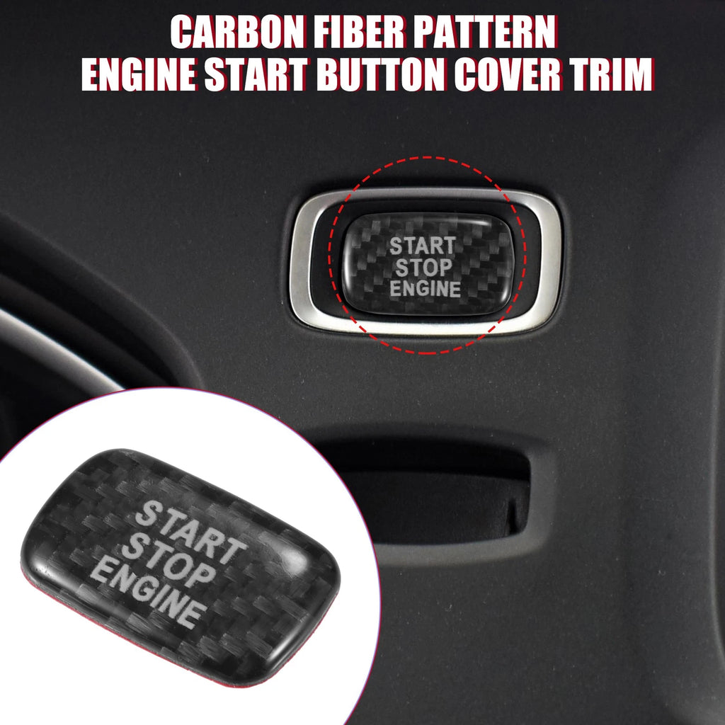Carbon Fiber Engine Start Stop Button Cover for Volvo S60 (2011–2019)