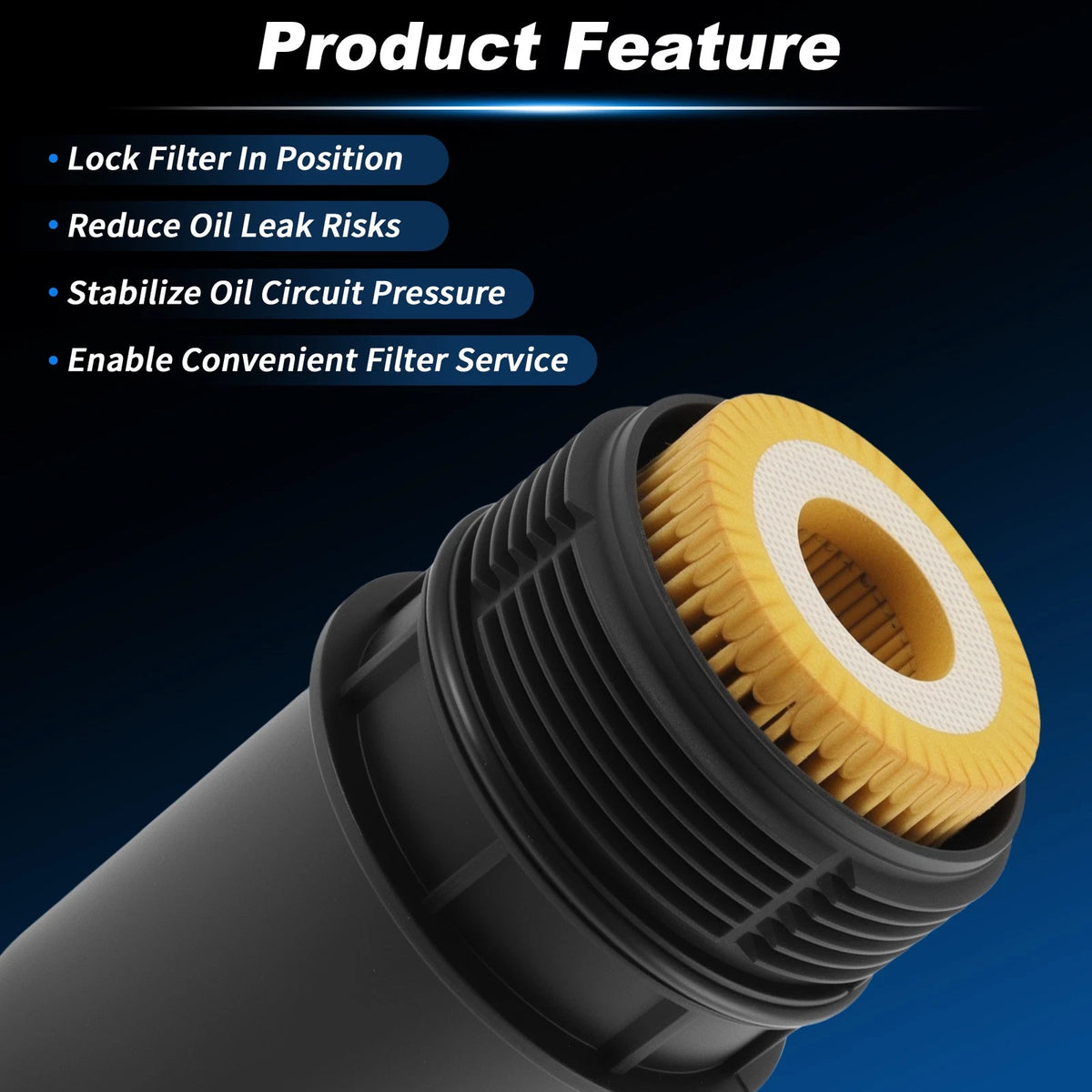 Oil Filter Housing Cap for Audi Q5 (2018–2020) 06L115401K Plastic Black