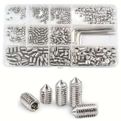 Set of 10 Threaded Fasteners Grub Screws for Deep Thread Engagement