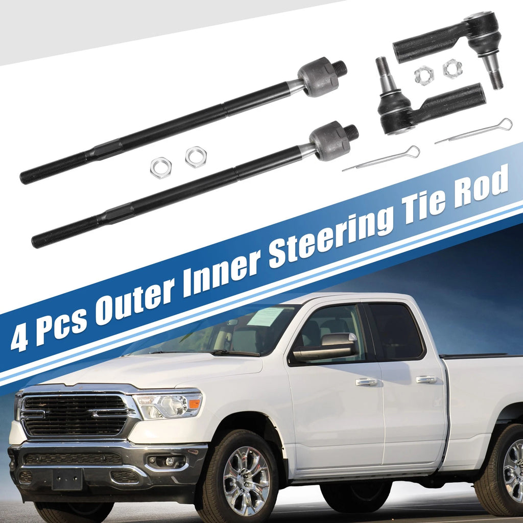 Set of 4 Tie Rod Ends for Ram 1500 (2013–2018) - Inner Outer Replacement