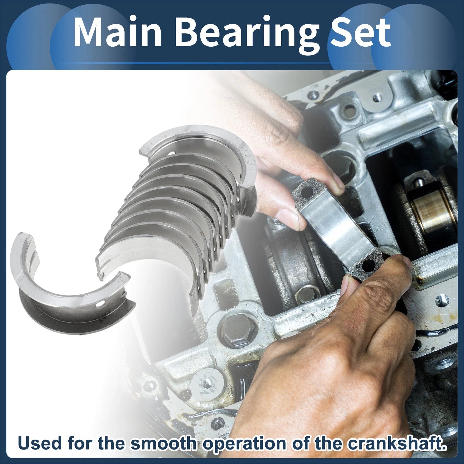 Main Bearing Set Replacement for Mitsubishi Lancer (1969–1988)