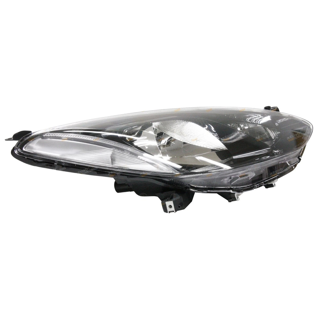 2X Black Headlights Pair for Mazda 2 DE Genki Maxx Neo (2007–2014)