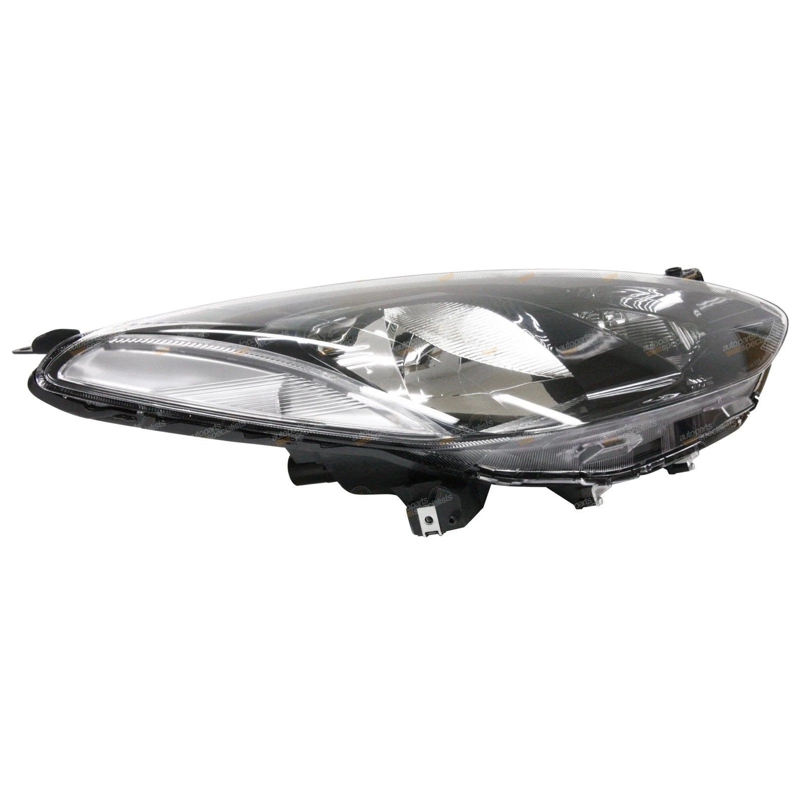 2X Black Headlights Pair for Mazda 2 DE Genki Maxx Neo (2007–2014)