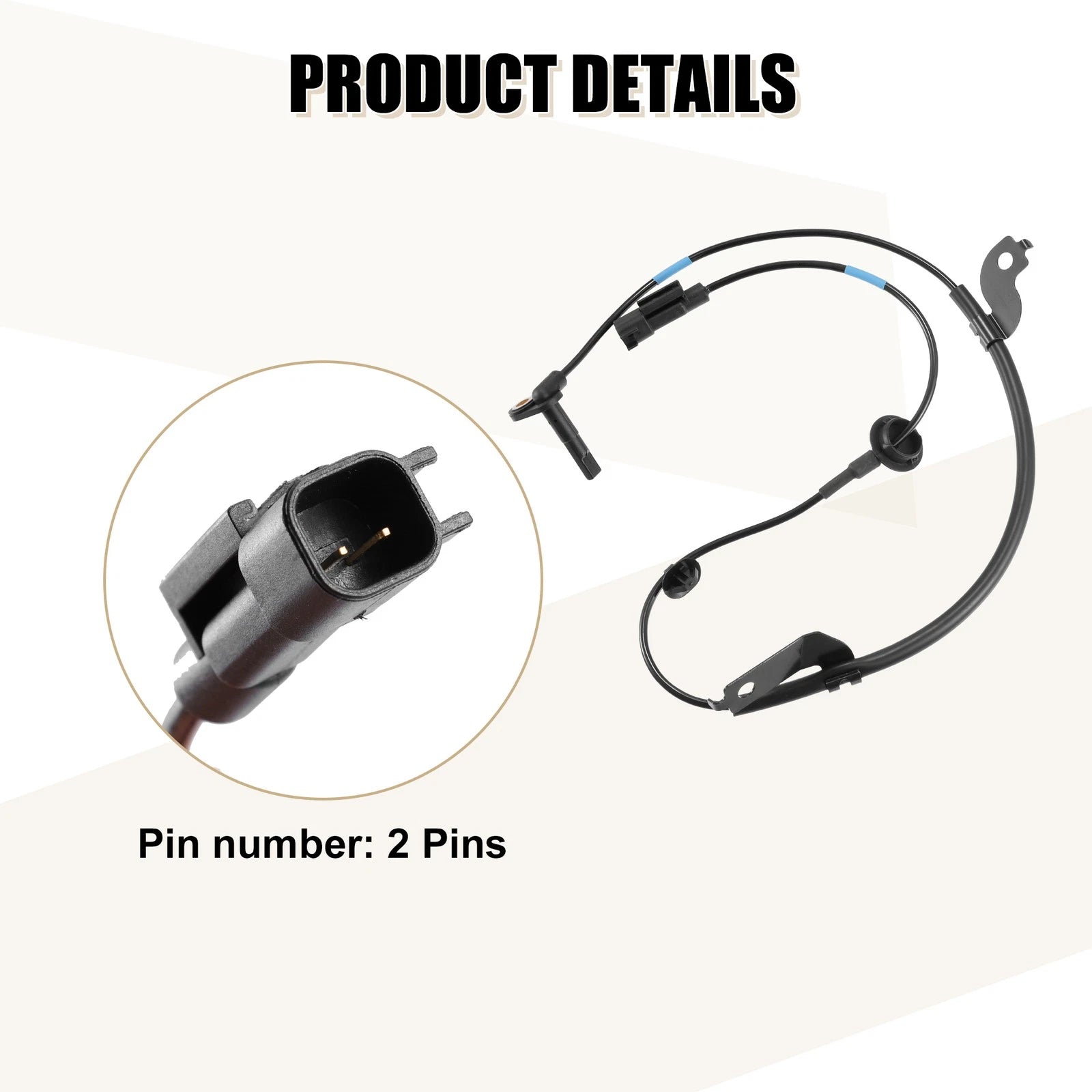 ABS Sensor Set Front Left Right Replacement for Mitsubishi Lancer (2008–2017)