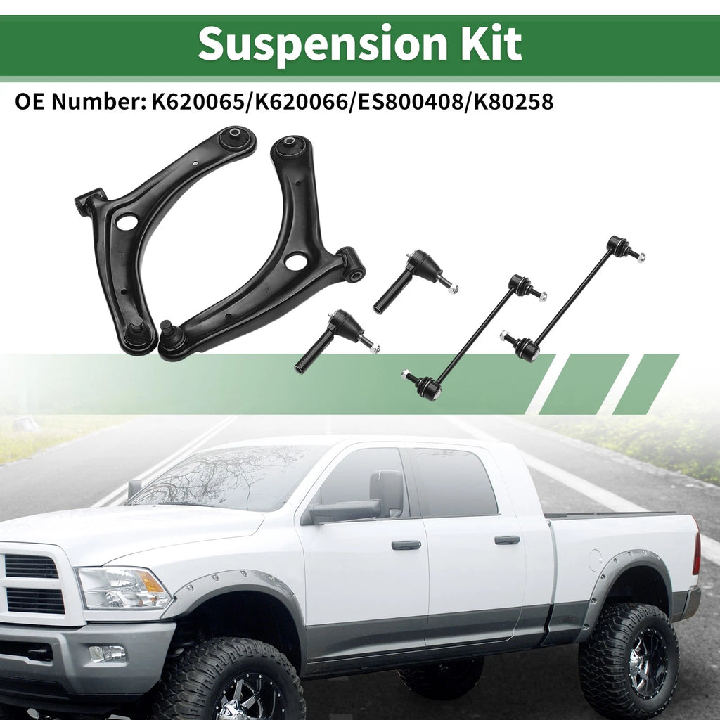 6 Pc Front Lower Control Arms Replacement for Jeep Compass (2007–2014)