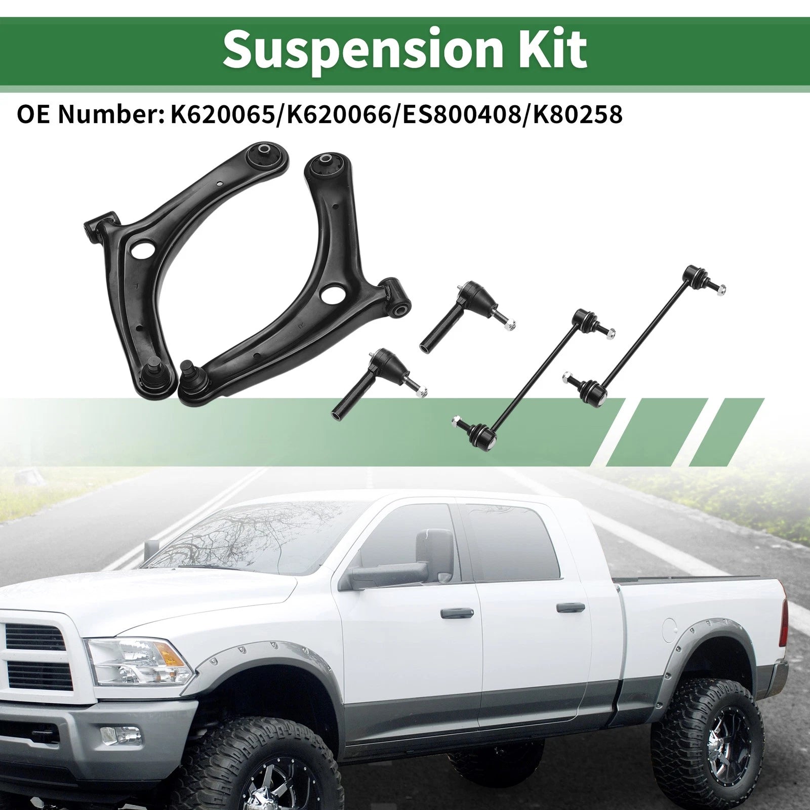 6 Pc Front Lower Control Arms Replacement for Jeep Compass (2007–2014)
