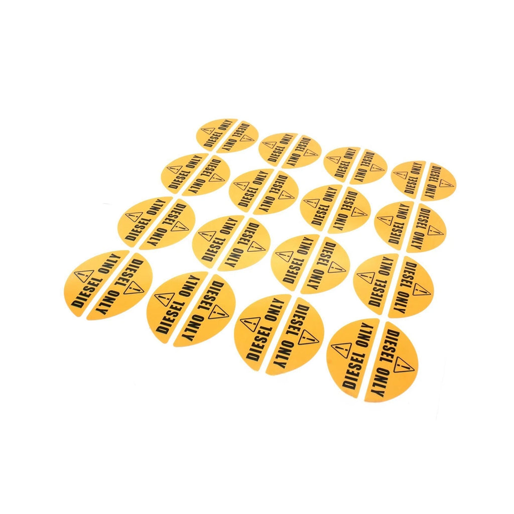 16 Pairs Diesel Only Sticker Decal for Fuel Door Vinyl Laminate