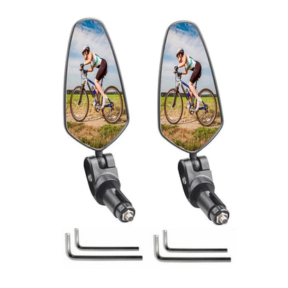 Concave Foldable Rearview Bike Mirror for Most Road & Mountain Bicycles