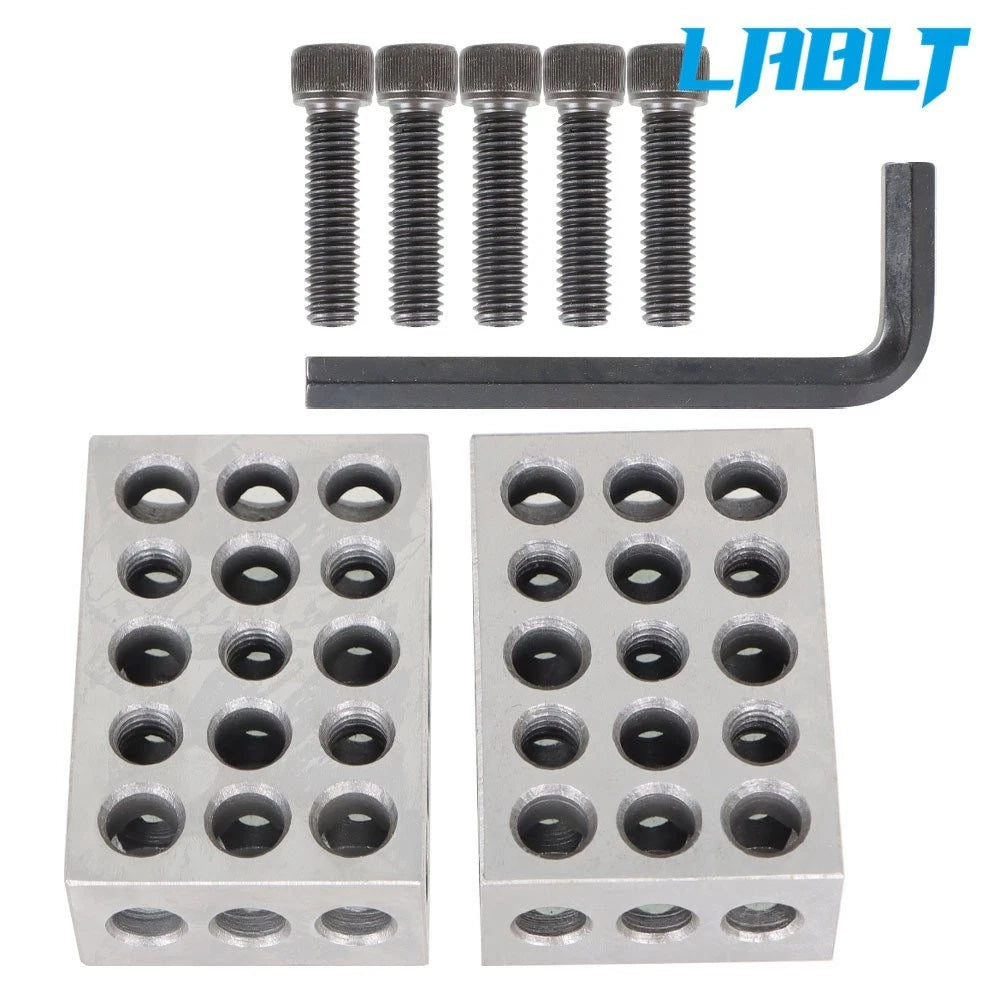 8 Piece 1-2-3 Precision 23 Hole Block Set with Screws & Hex Key