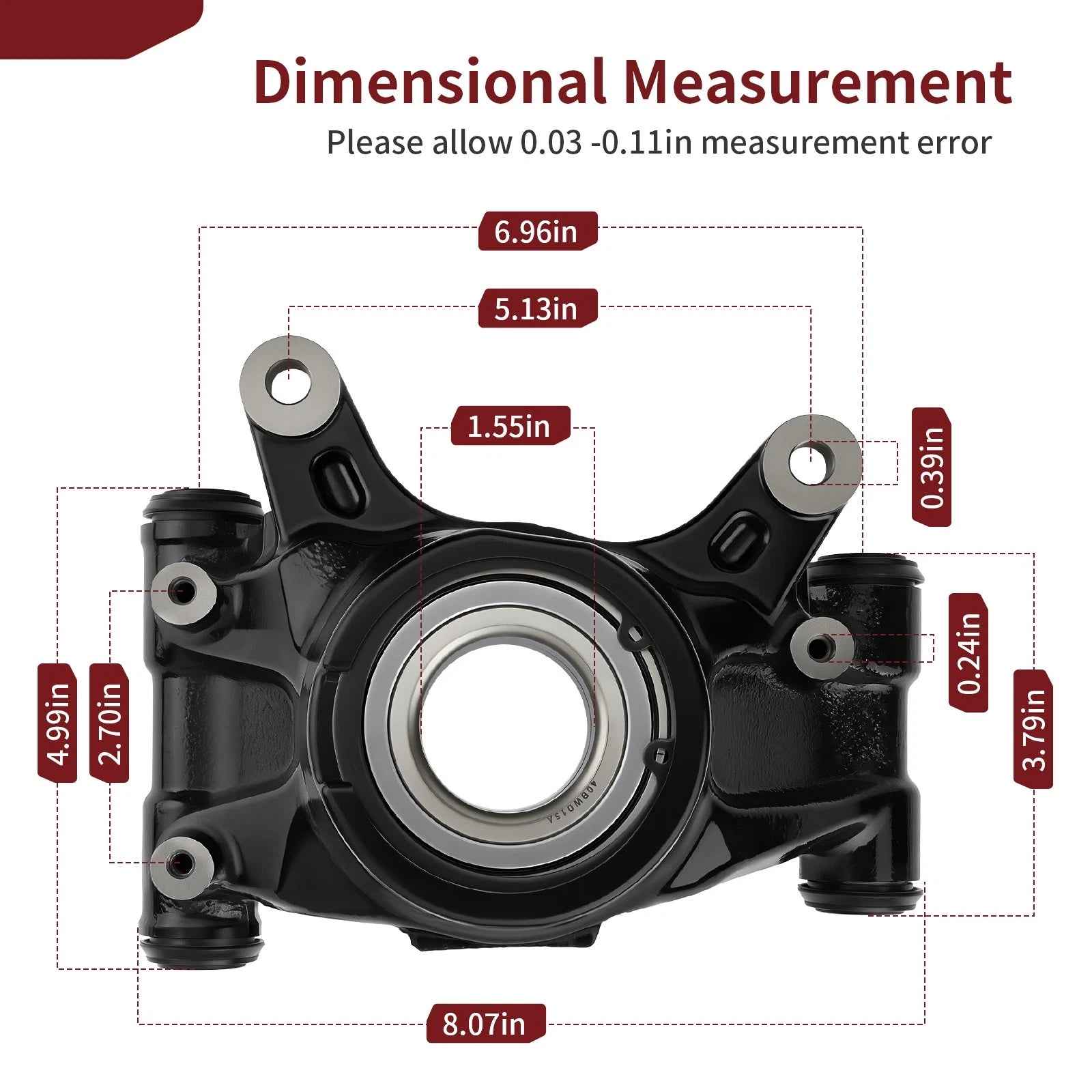 Left Rear Knuckle Kit for Honda Pioneer 1000 SXS1000M3 (2016–2024) 52260-HL4-A00