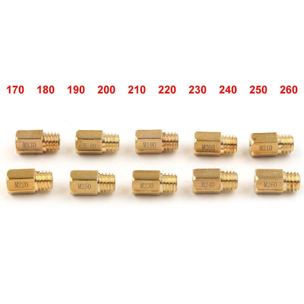 10 Pcs Hex Type Main Jet for Mikuni VM/TM/TMX Carburetor (170-260)
